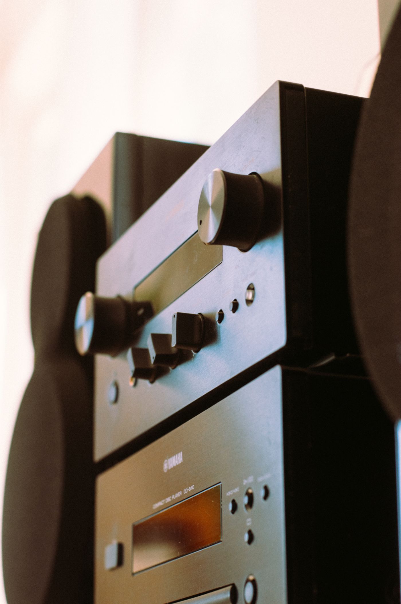 Line array speakers at a live concert