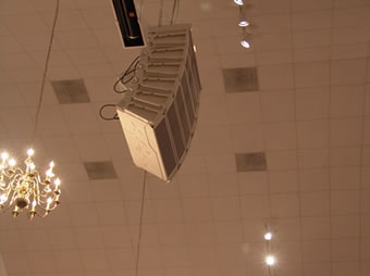 Church sound system installation detail